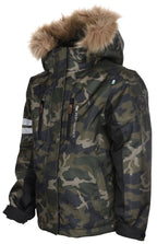 Camo Winter Jacket Kids & Junior Dark Green - Lindberg