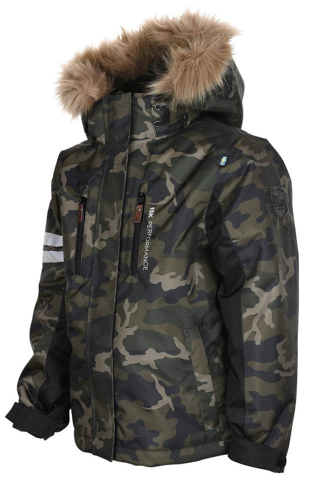 Camo Winter Jacket Kids & Junior Dark Green - Lindberg