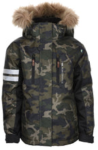 Camo Winter Jacket Kids & Junior Dark Green - Lindberg
