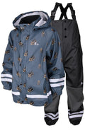Forshem Unlined Rain Set Kids Blue Black Lindberg