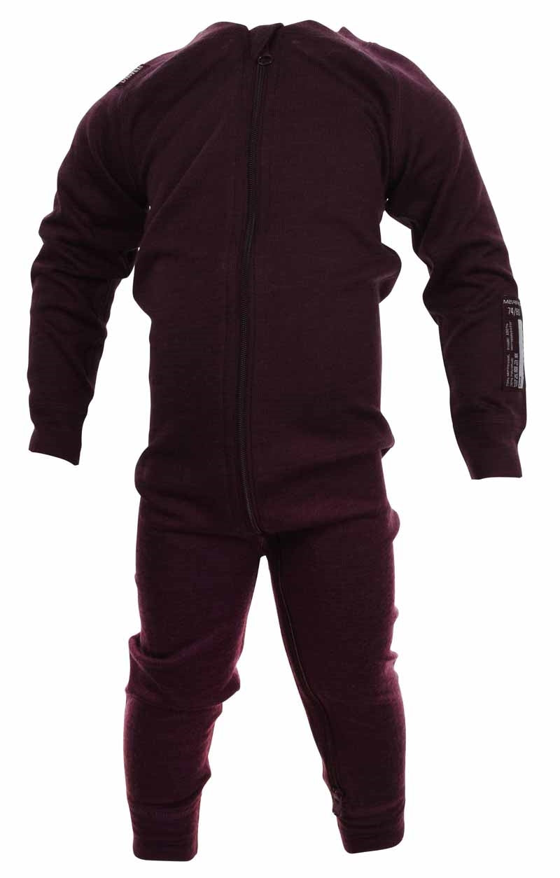Merino Base Layer Overall Kids Plum - Lindberg