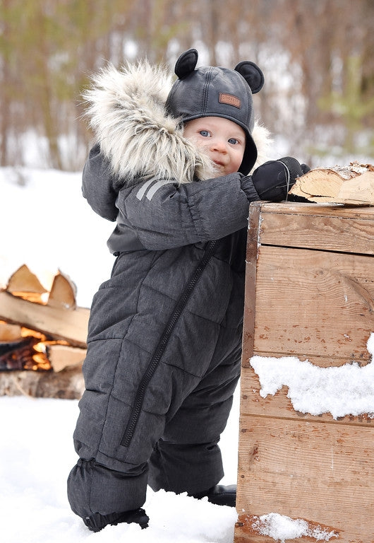 Musse Fleece Lined Elk Leather Hat Kids - Lindberg