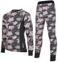 Printed Merino Baselayer Kids & Junior Pink Floral - Lindberg