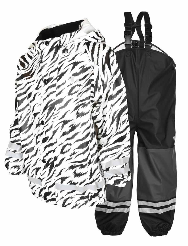 Zebra Ofodrat Regnset Barn White - Lindberg