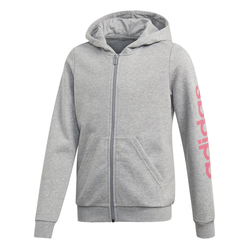 Linear Full-Zip Hoodie Junior Gray Adidas