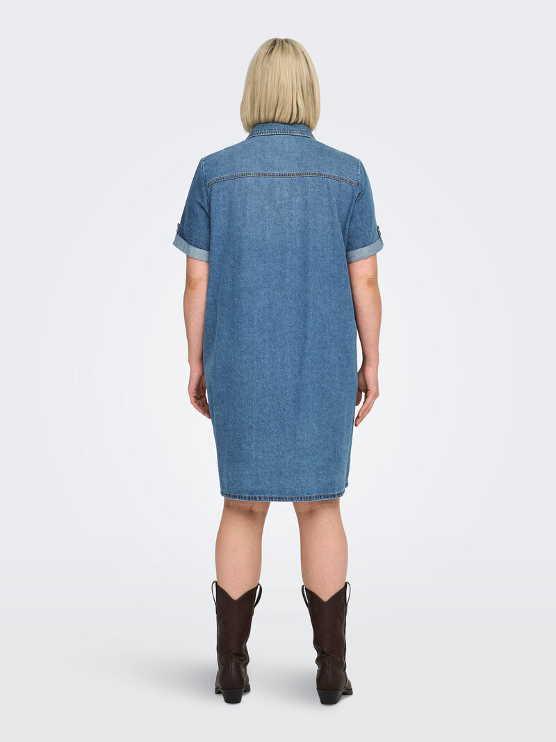 Lisa Denim Dress Women Medium Blue Denim | Smilebutiken - ONLY Carmacoma