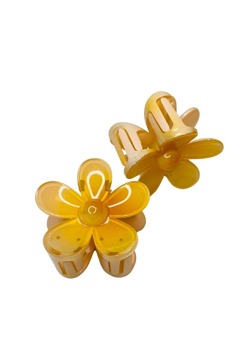 Flower 1-pack Hårklämma Dam Yellow LOLO & YAYA