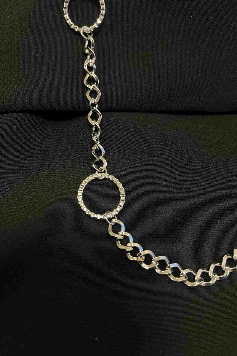 Halsband Dam Silverfärgat med Cirklar LOLO & YAYA