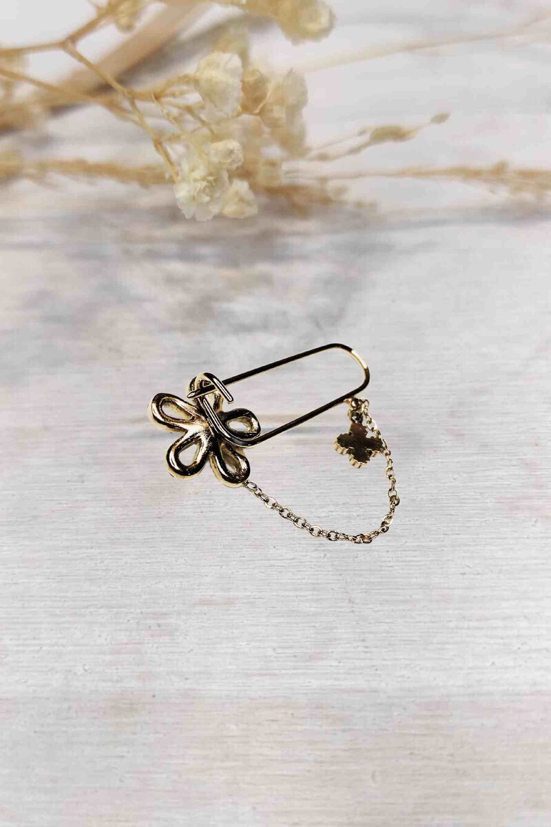 Cardigan jewelry 12 Women Gold Flower LOLO & YAYA