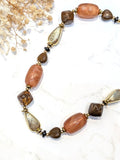 Lolo & Yaya Merve Necklace With Stones Women Brown Gold - Lolo & Yaya
