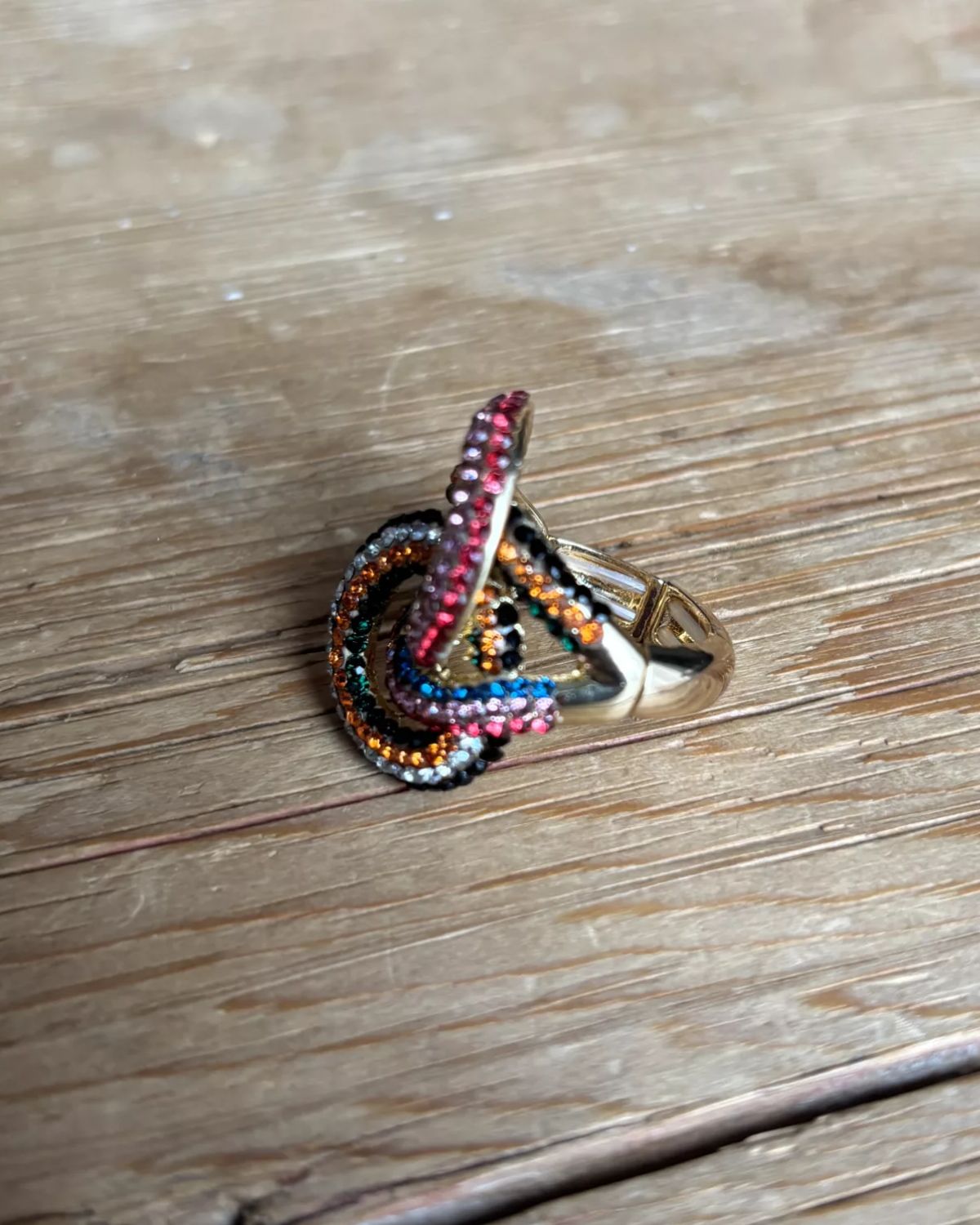 London Glitterring med Knut Multifärgad Guld | Smilebutiken - Camicia