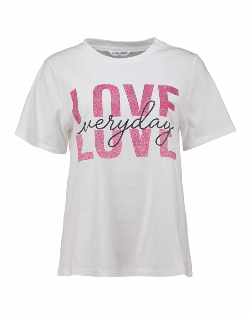 Love T-shirt Dam White | Smilebutiken - Zabaione