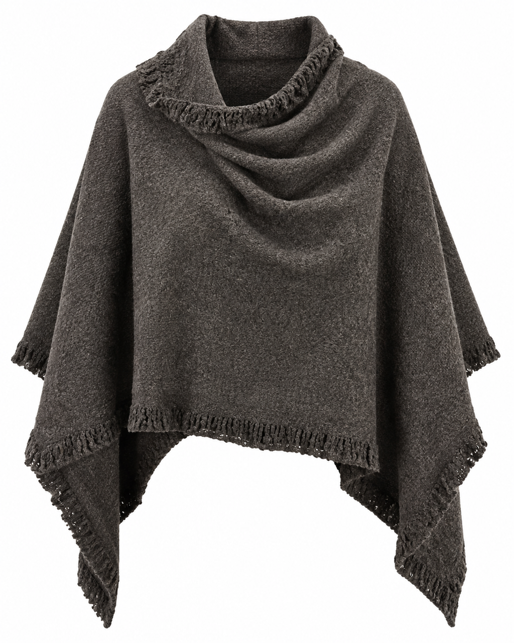 Majken Ullponcho Dam Brun Coffee | Smilebutiken - Caramelle Fashion