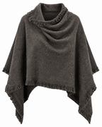 Majken Ullponcho Dam Brun Coffee | Smilebutiken - Caramelle Fashion