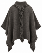 Majken Ullponcho Dam Brun Coffee | Smilebutiken - Caramelle Fashion
