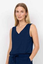 Marica 283 V-ringat Linne Dam Navy Soyaconcept | Smilebutiken