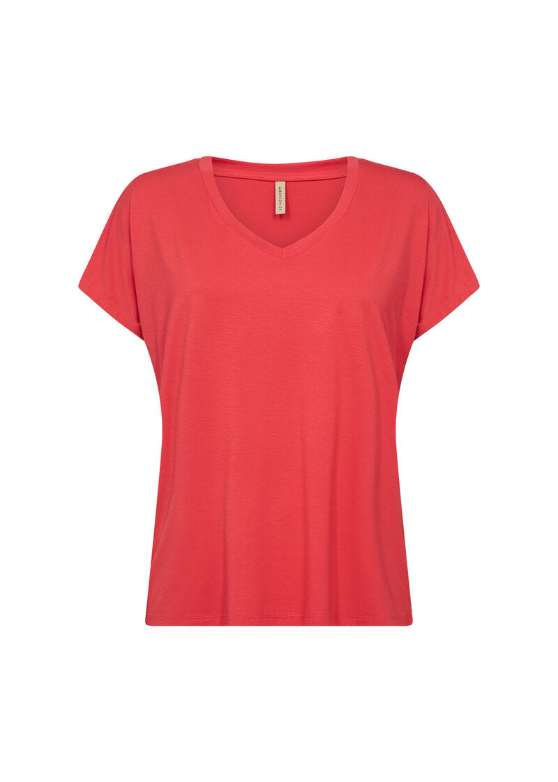 Marica V-ringad T-shirt Dam Bittersweet | Smilebutiken - Soyaconcept