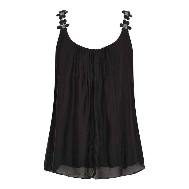 Agnese Top Women Black Marta du Chateau