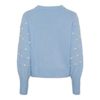 Alisee Knitted Sweater Women Celeste Bianco Marta du Chateau