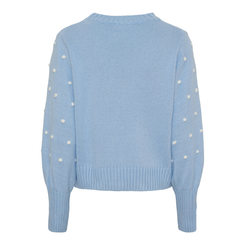 Alisee Knitted Sweater Women Celeste Bianco Marta du Chateau
