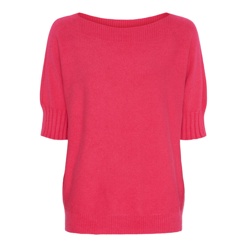 Constanza Stickad Tröja Dam Rosa Fuchia | Smilebutiken - Marta du Chateau