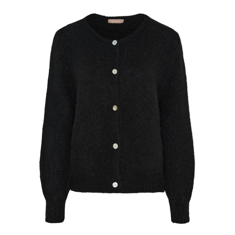 Cosima Stickad Cardigan Dam Black Marta du Chateau