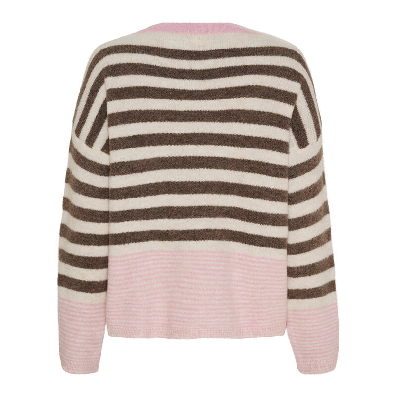 Elara Stickad Tröja Dam Fango Burro Rosa Marta du Chateau