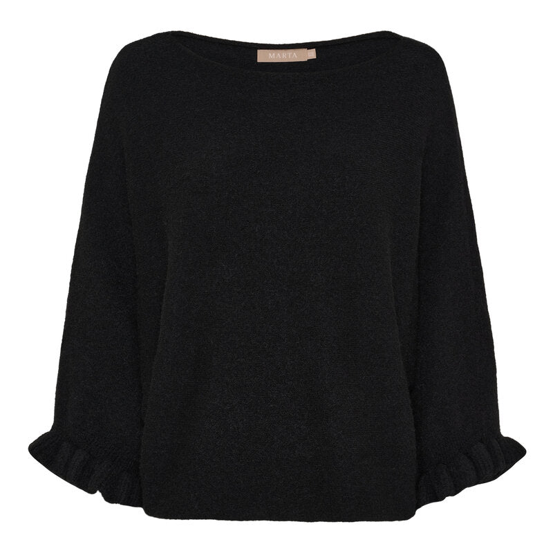 Marta du Chateau Elderflower Knitted Sweater Women Black - Marta du Chateau