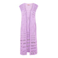 Eline Virkad Lång Väst Dam Plain Lilac Marta du Chateau