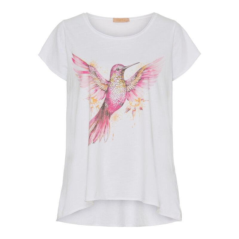 Marie T-shirt Dam Pink Bird Marta du Chateau