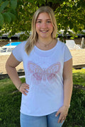 Marie T-Shirt Women Pink Butterfly Marta du Chateau