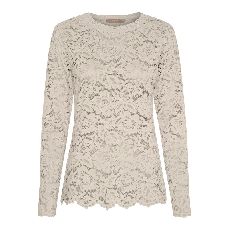 Miley Topp Dam Beige New Marta du Chateau
