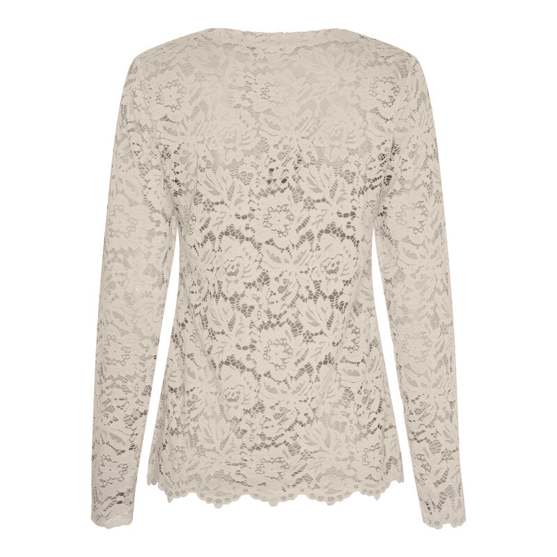 Miley Topp Dam Beige New Marta du Chateau