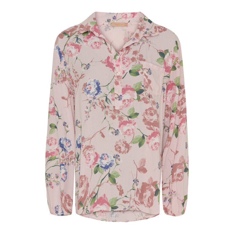 Ronja V-Neck Shirt Blouse Women Pink Baby Marta du Chateau