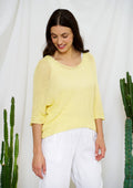 Knitted Sweater Women Light Yellow Marta du Chateau