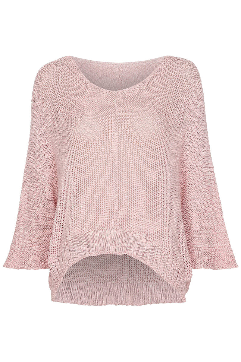Knitted Sweater Women Old Rose Marta du Chateau