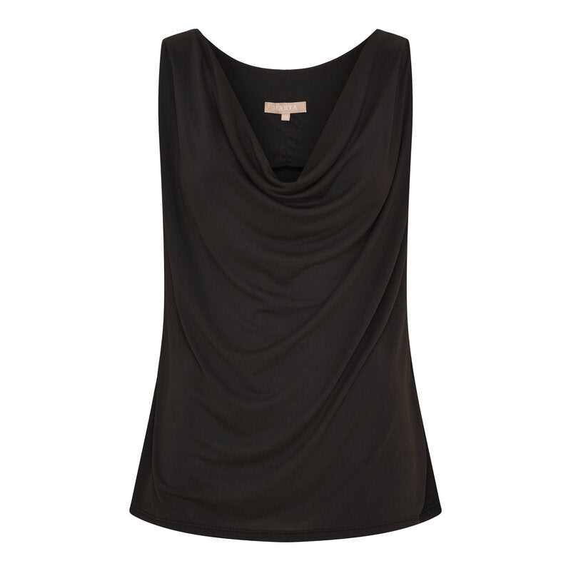 Veronica Linen Dress Black Marta du Chateau