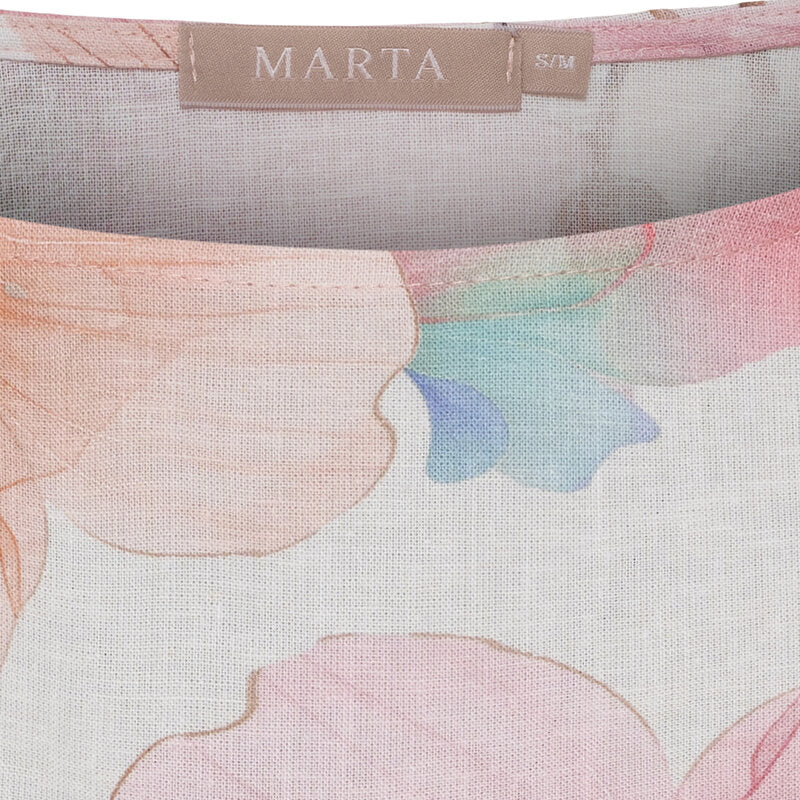 Mathea Blouse Women Pink Flower Marta du Chateau | Smilebutiken