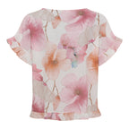 Mathea Blouse Women Pink Flower Marta du Chateau | Smilebutiken