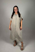 Maxie Skjortklänning Dam Beige | Smilebutiken - Camicia