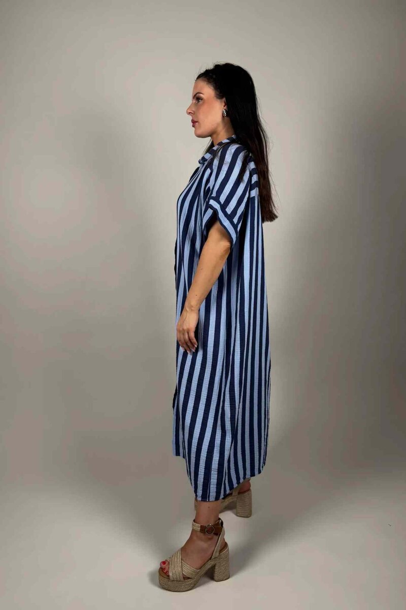 Maxie Skjortklänning Dam Blå | Smilebutiken - Camicia