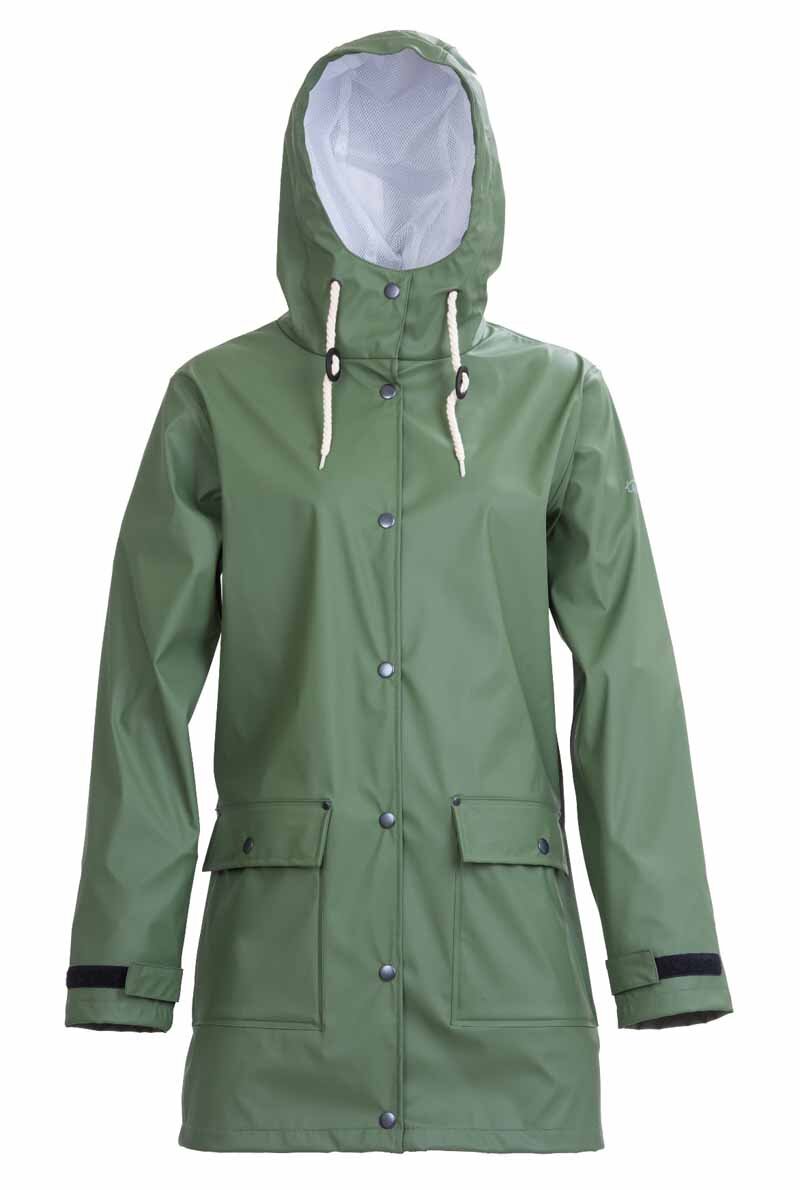 Tuxer Mia Rain Jacket PU Women Geo Green - Tuxer