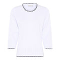 Charity Rundhalsad Pullover Dam Bright White Micha