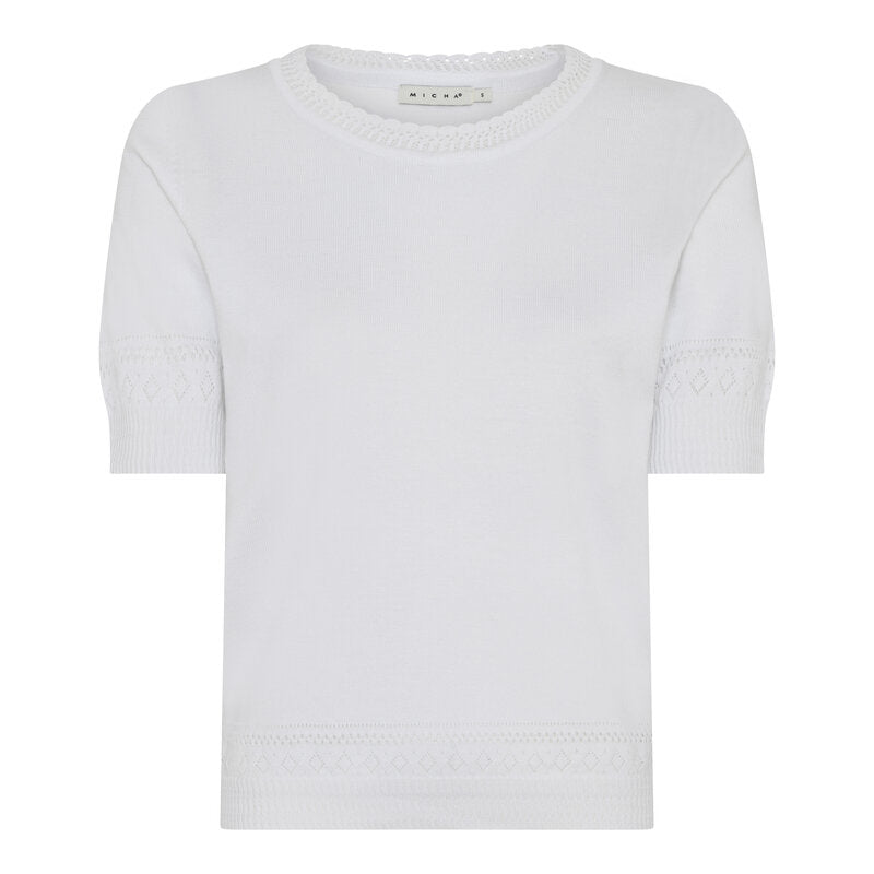 Dominica Kortärmad Pullover Dam Bright White Micha