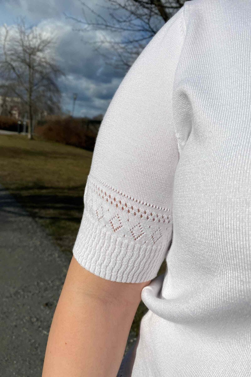 Dominica Kortärmad Pullover Dam Bright White Micha