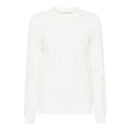 Ivy Stickad Pullover Dam Off White Micha
