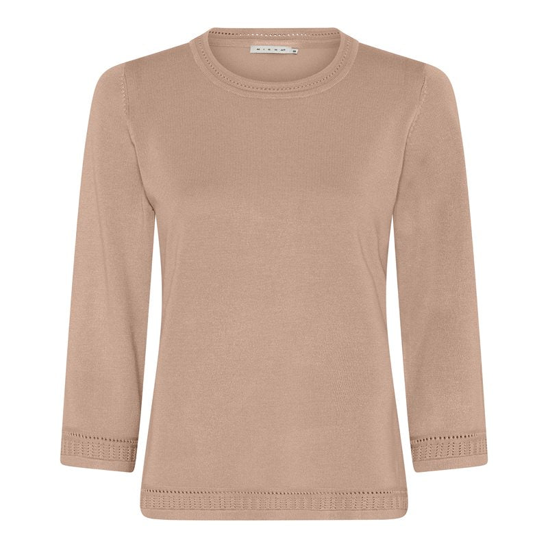 Khloe Rundhalsad Pullover Dam Camel Micha