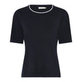 Nella Kortärmad Pullover Dam Navy Micha