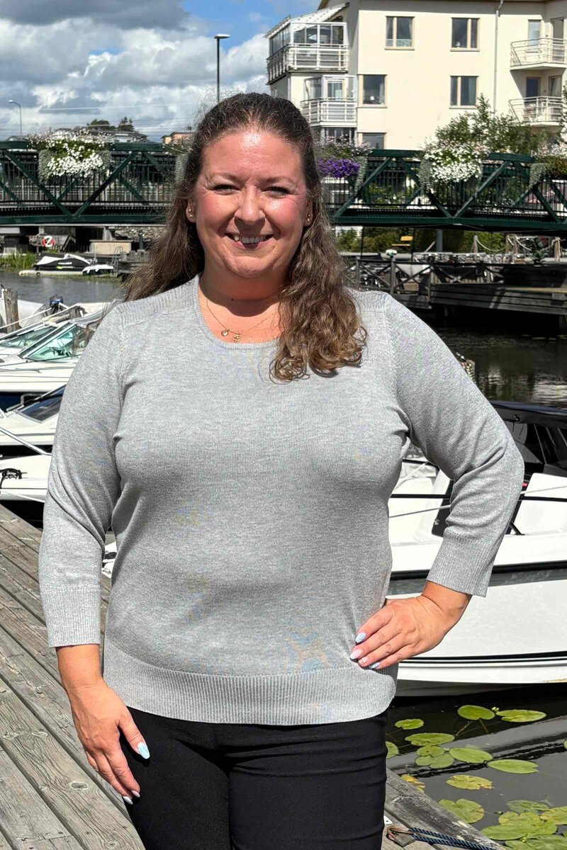 Norah Pullover Dam Light Grey Melange Micha