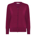 Tinka Rundhalsad Cardigan Dam Purple Wine Micha